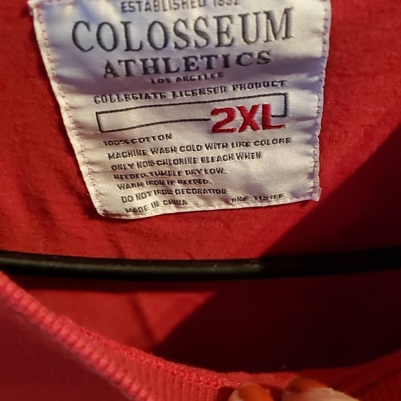 Collosseum Collegiate WI Badgers LSlve Red & White 1848 Sz 2XL Light Sweatshirt - Picture 6 of 11
